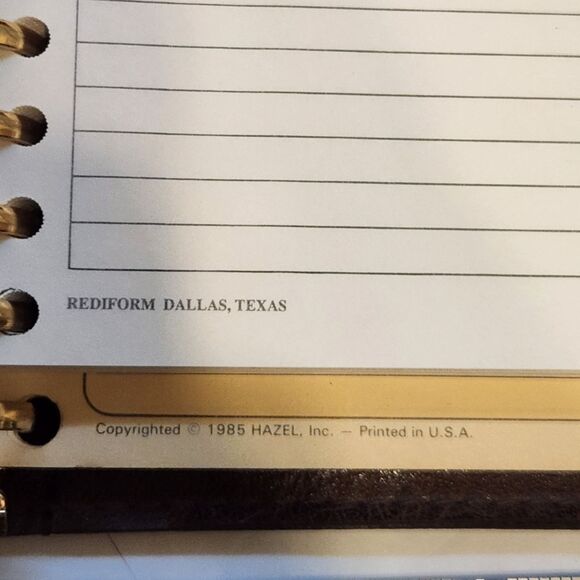 Vintage Emerson Leather Hazel Planner Binder with Blank Pages, 1985 Brown - Picture 4 of 12